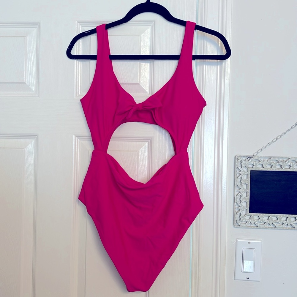 Pink One Piece Bathing Suit